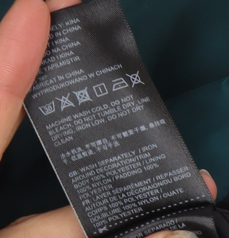 Superdry Women’s Green Hooded Puffer Jacket Size 14