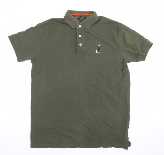 Typhoon Polo Country Clothing Green Men's M Cotton Golf Polo Shirt