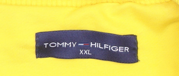 Tommy Hilfiger Men's Yellow Logo Pullover Sweatshirt 2XL