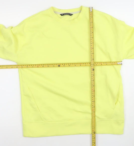 Dunnes Women Yellow Crew Neck Pullover Sweatshirt Size S