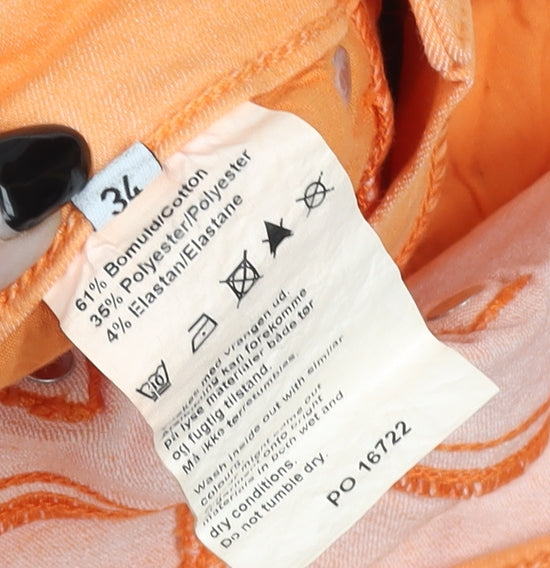 G-Star Raw Women's Orange Skinny Jeans Size 6 Mid Rise Stretch