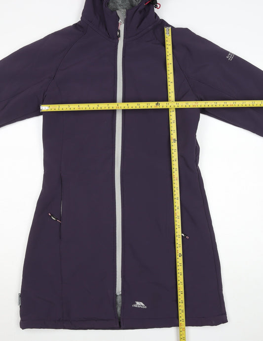 Trespass Women Purple Softshell Hooded Waterproof Jacket M 12