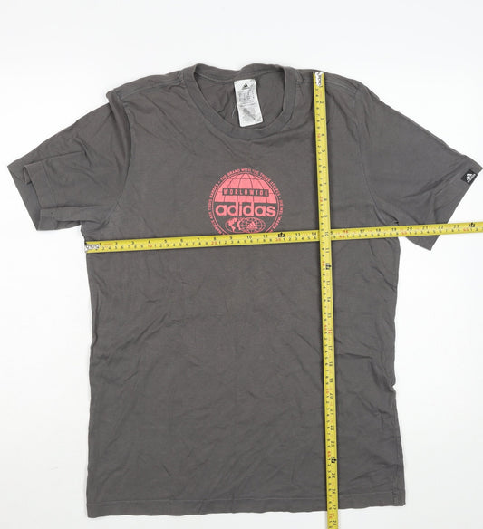 Mens UK Size S adidas Grey Cotton T-Shirt