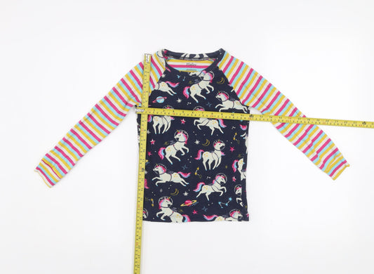Hatley Girls Multicoloured Unicorn Long Sleeve Cotton T-Shirt 8 Years