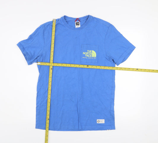 The North Face Men's Blue Cotton Crew Neck Short Sleeve T-Shirt M