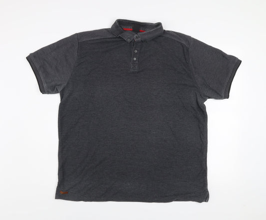 LFC Men’s Grey 2XL Cotton Blend Short Sleeve Polo Shirt