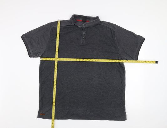 LFC Men’s Grey 2XL Cotton Blend Short Sleeve Polo Shirt