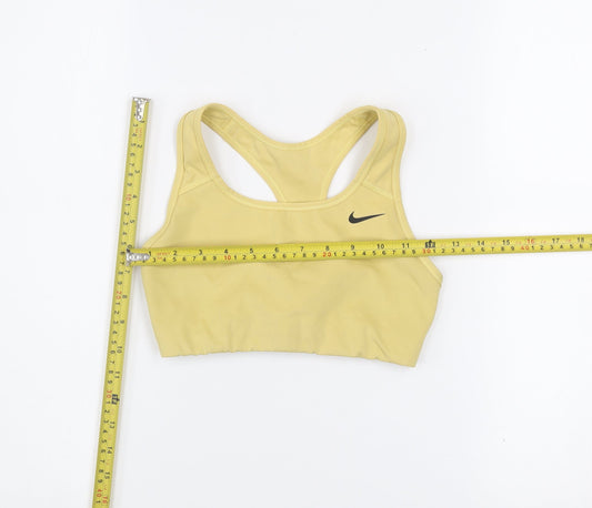 Nike Women’s Yellow Dri-FIT Sports Bra Small High Support Racerback