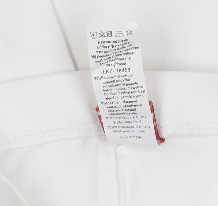 Additional view of Disney Minnie Mouse girls’ white cotton stretch capri leggings 4-5 years