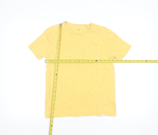 GAP Boys Yellow 10-11 Years Cotton Crew Neck Short Sleeve T-Shirt