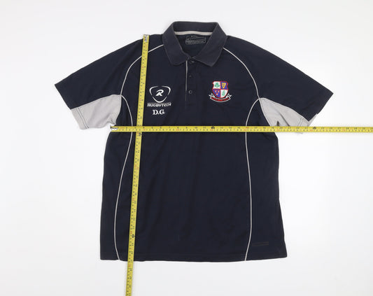 Rugbytech Men's Blue Polo Shirt L Sports Team Karmann Volkswagen