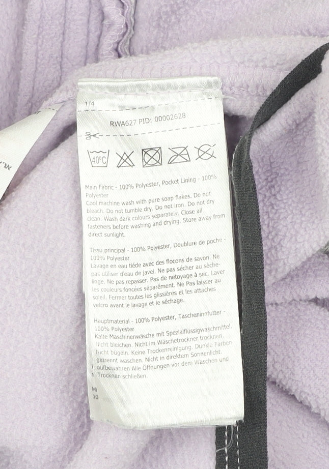 Regatta Women Purple Fleece Full Zip Jacket Size 12 Lightweight Outdoor