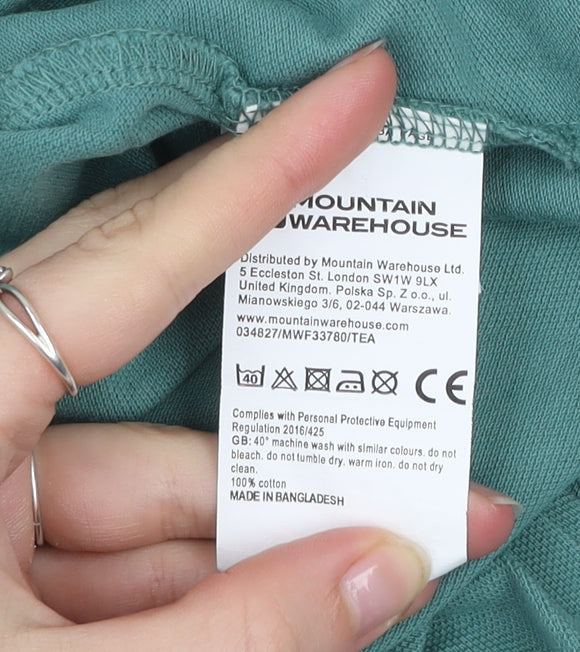 Mountain Warehouse Men’s Green Cotton Polo Shirt XL Regular Fit