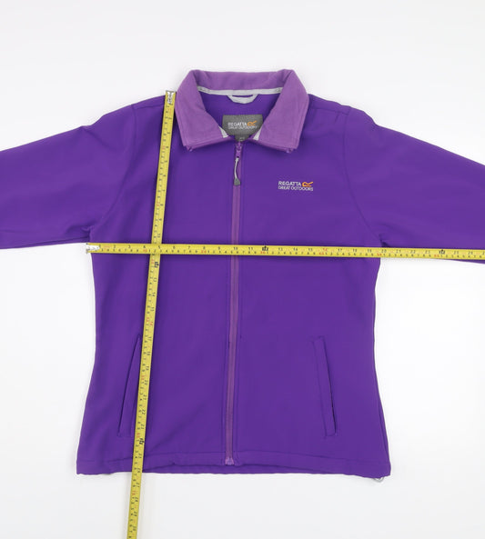 Regatta Womens Purple Softshell Jacket UK 14 Wind-Resistant Outdoor