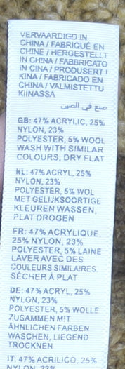 Fat Face Men's Brown Chunky Knit Crew Neck Wool Blend Jumper Size L