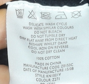 Lyle & Scott Men's Black Waffle Knit Cotton Jumper Size L