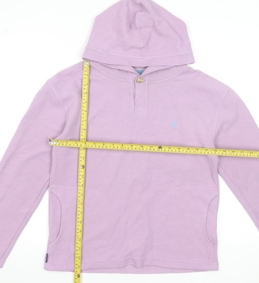 Fat Face Women's Purple Size 10 Henley Hoodie Cotton Blend