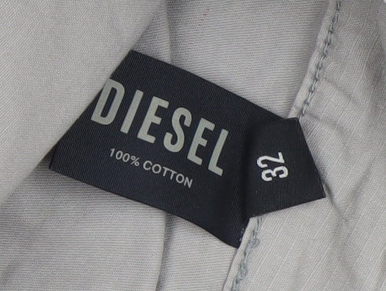 Diesel Men's Beige Cargo Shorts Size 32 Cotton Casual Workwear