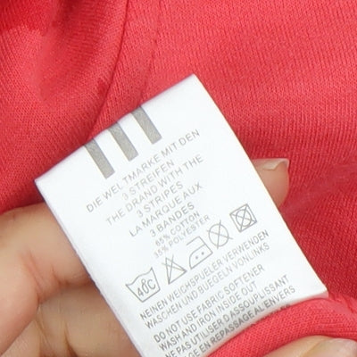 Adidas Women's Coral Hooded Pullover Sweatshirt Size M Cotton Blend