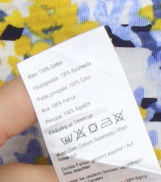 Joules Women's Multicoloured Floral Stripe Cotton Tank Top Size 16