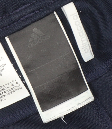 Adidas Men Blue Climalite Track Pants L Slim Fit Tapered Activewear