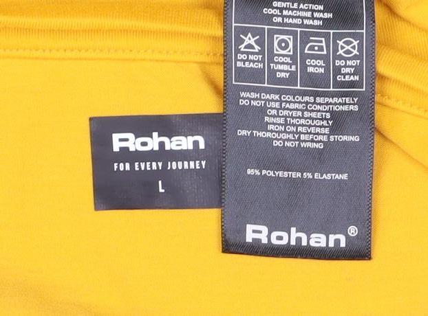 Rohan Women's Yellow Short Sleeve Quick Dry T-Shirt Size L