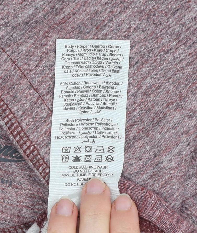 Jack & Jones Men's Red Zip Hoodie Jacket Size S Cotton Blend