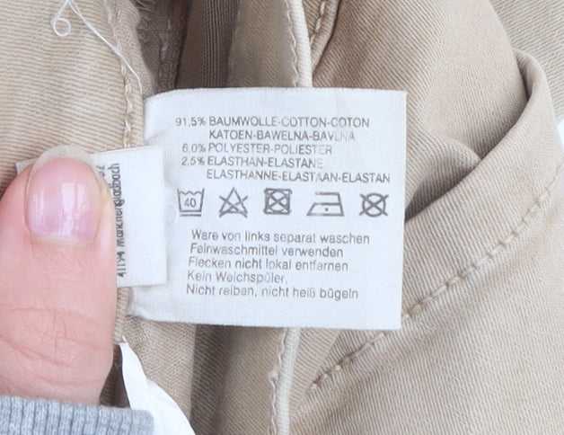 Zerres Sensational Women's Beige Straight Stretch Jeans Size 8