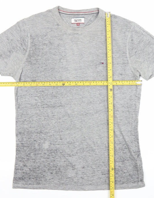 Tommy Hilfiger Men’s Grey Crew Neck Short Sleeve Cotton T-Shirt M