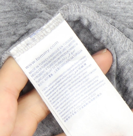 Tommy Hilfiger Men’s Grey Crew Neck Short Sleeve Cotton T-Shirt M