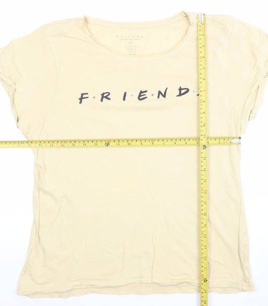 Women's Beige Friends TV Show Nightshirt T-Shirt Style Size 12-14