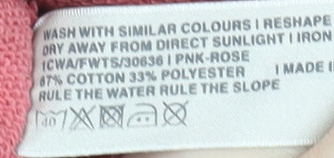 Fat Face Womens Pink Rose Pullover Hoodie Size 10 Cotton Blend