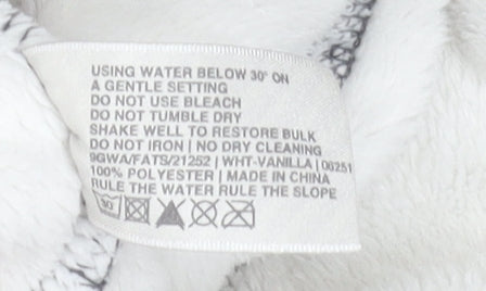 Fat Face Women's White Fleece Hooded Zip Jacket Size 8