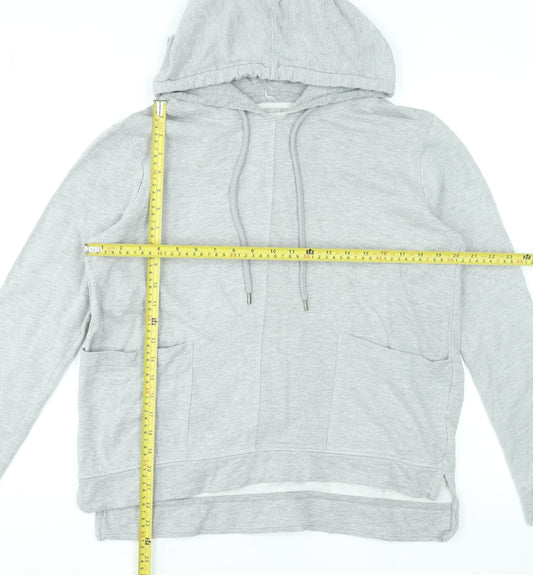 FatFace Women’s Grey Hooded Pullover Hoodie UK 10 Cotton Blend Loungewear