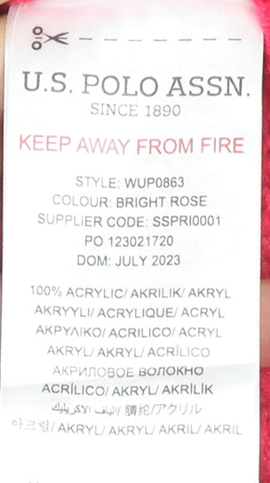 U.S. Polo Assn. Women's Pink Cable-Knit Cardigan Size 10