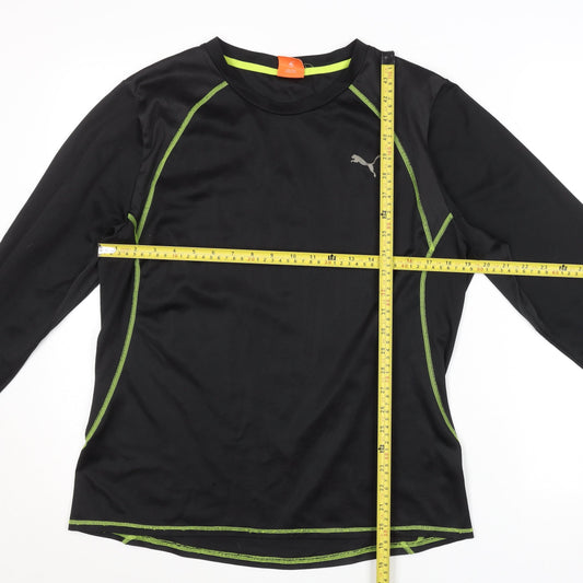 Puma Men's Black Long Sleeve Athletic T-Shirt Size L