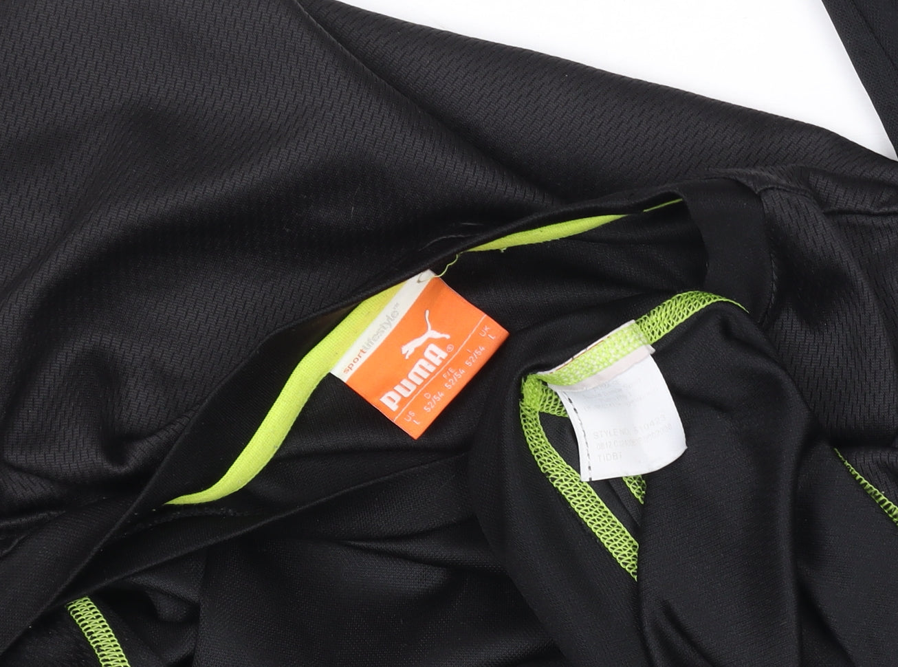 Puma Men's Black Long Sleeve Athletic T-Shirt Size L