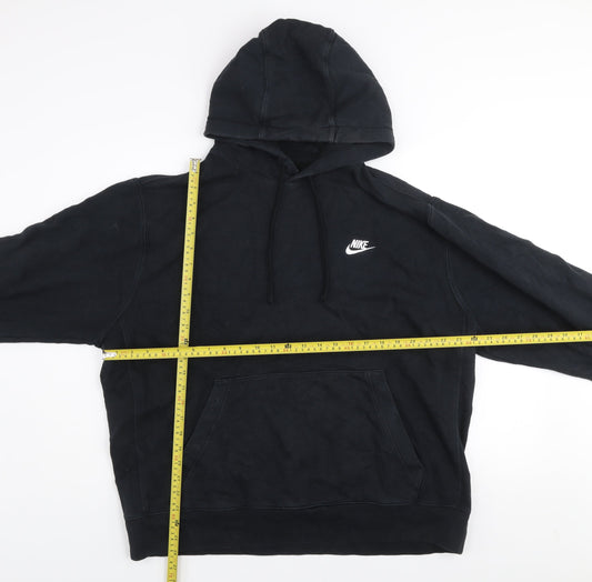 Nike Men’s Black XL Pullover Hoodie Fleece Cotton Sportswear