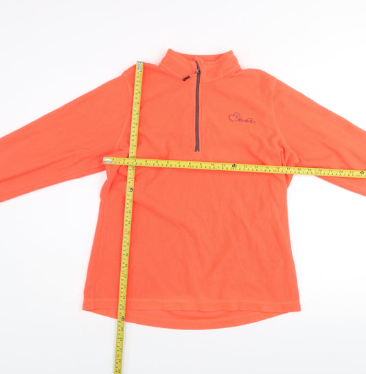 Dare 2b Womens Orange 1/4 Zip Fleece Pullover Sweatshirt UK14