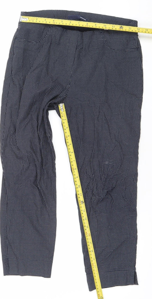 Stehmann Womens Blue Geometric Slim Trousers Size 12