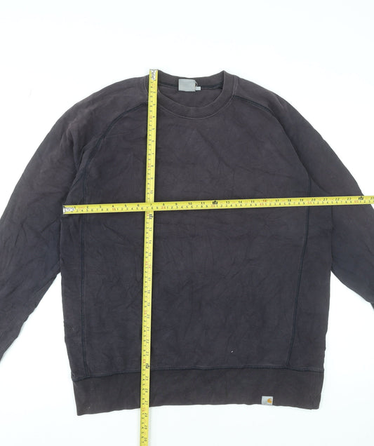 Carhartt Men's Black Cotton Crew Neck Sweatshirt Size L