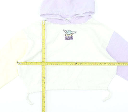 Star Wars Girls Multicoloured Hoodie Baby Yoda Design Size 10-11 Years