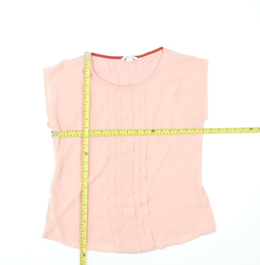 Boden Women’s Pink Pleated Front Sleeveless Blouse UK 12