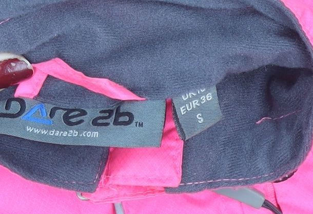 Dare 2B Women's Pink Windbreaker Jacket Size 8 Lightweight Hooded Activewear