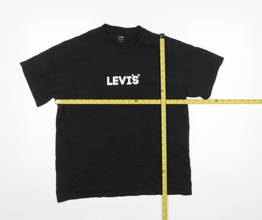 Levi's Men's Black Relaxed Fit Logo Cotton T-Shirt Size S