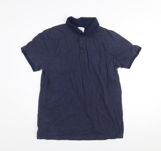 Peter Werth Men’s Blue Cotton Polo Shirt Size L Short Sleeve Casual