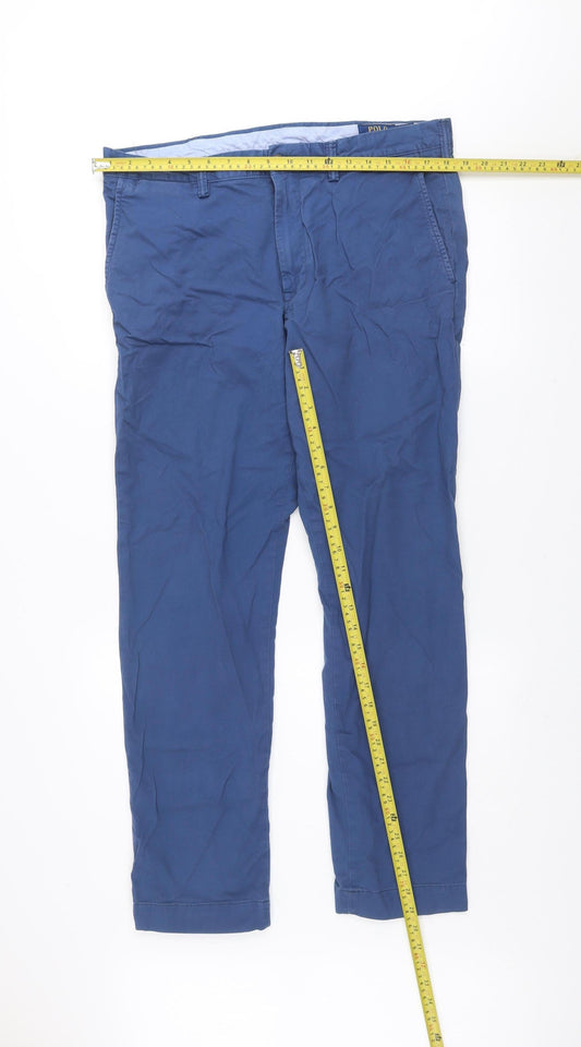Ralph Lauren Men's Blue Slim Stretch Chino Trousers 36x32