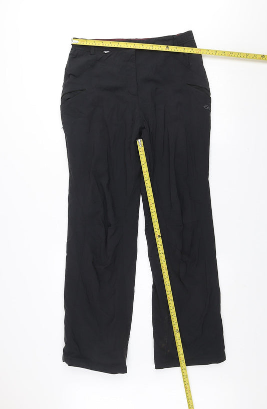 Sprayway Womens Black Size 12 Walking Trousers Outdoor Lightweight