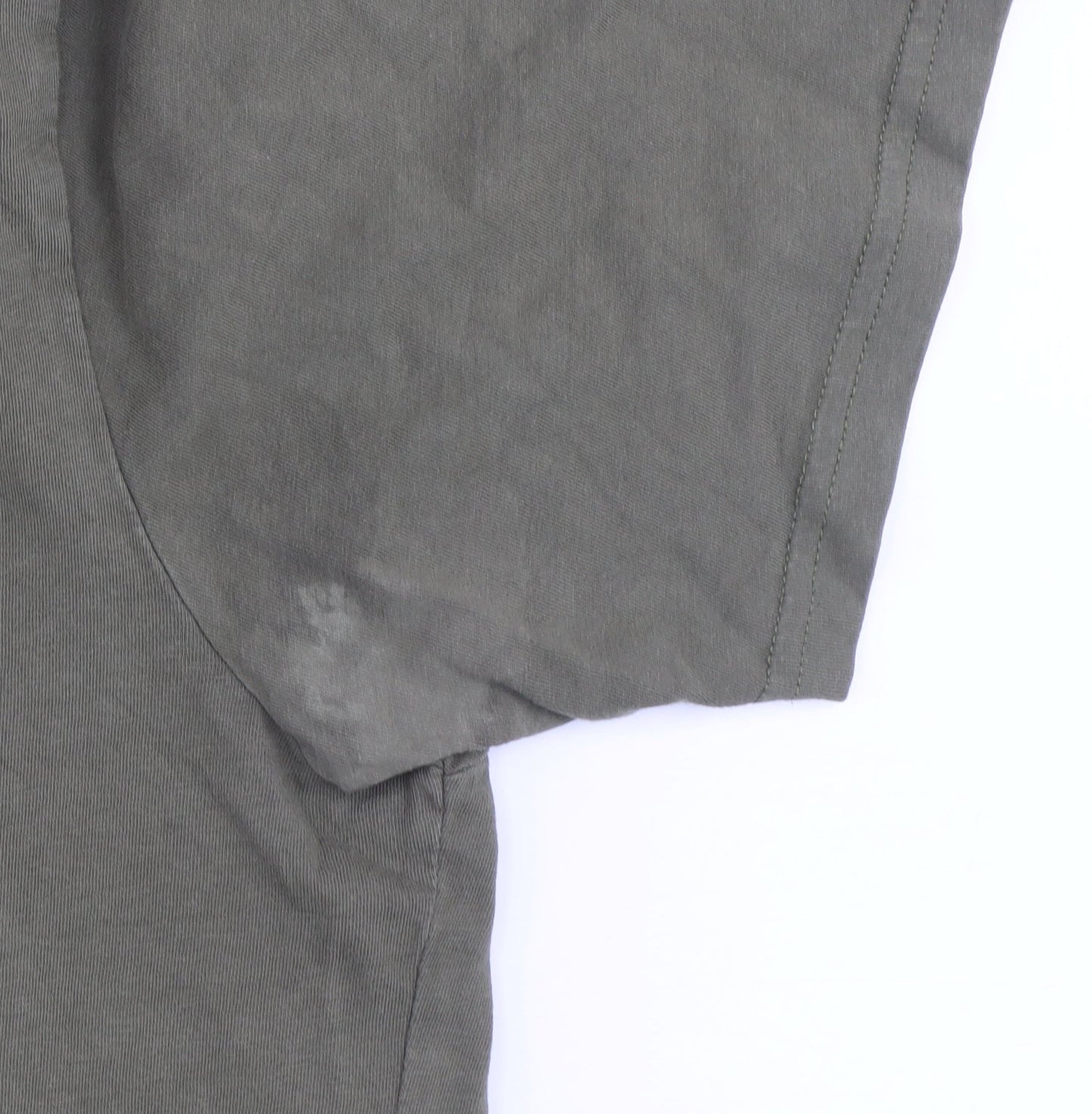 Bench Men's Green Cotton Regular Fit Short Sleeve Crew Neck T-Shirt L