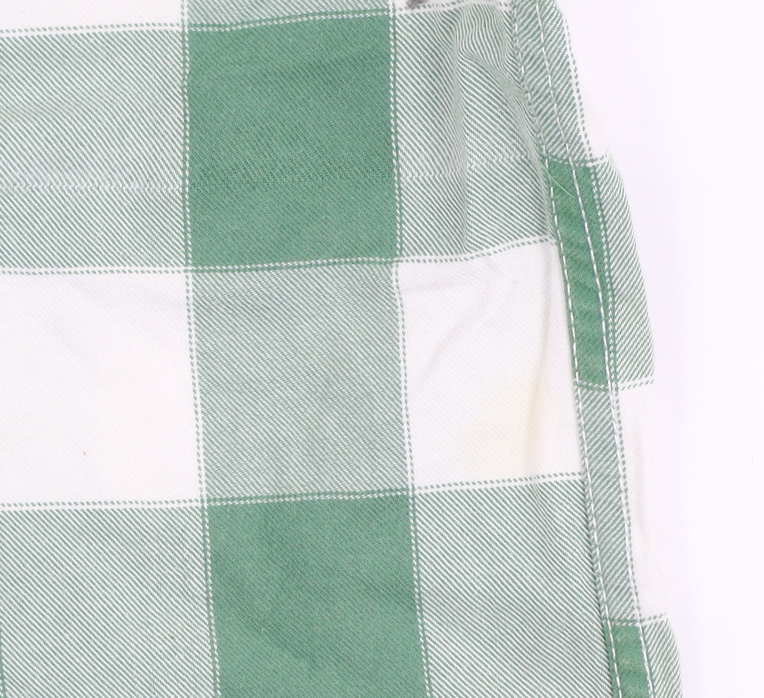 Tokyo Laundry Men's Green Checked Long Sleeve Cotton Shirt Size L